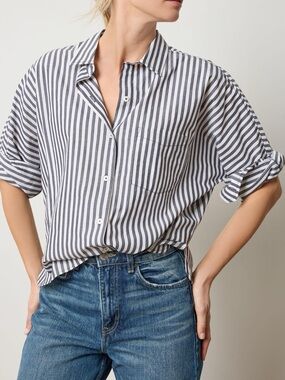 Lilla P Dolman Sleeve Button Down Shirt